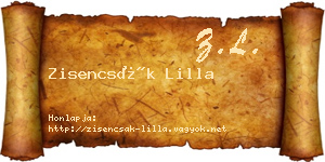 Zisencsák Lilla névjegykártya