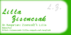 lilla zisencsak business card